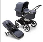 Bugaboo fox 3 barnvagn in stormy blue color