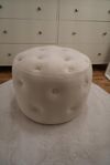 Sittpuff i beige sammet