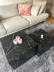 Soffbord TINGSTED 45x45/55x55 svart marmorlook 2 st