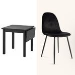 Ikea Nordviken klaffbord + Sammetsstolar från Venture