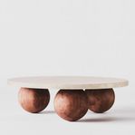 Dusty Deco Sphere soffbord travertine