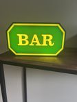 bar ljusskylt