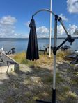 Solparasol med vev. Fint! FRI TRANSPORT!