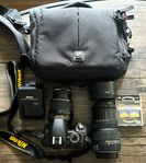 Nikon D3100 med tillbehör