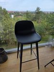 Muuto Fiber barstol med ryggstöd 75 cm