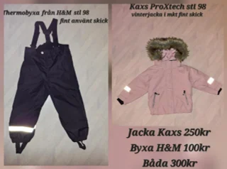 KaxsProXtech vinterjacka + H&M thermobyxa Stl 98t