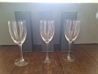 3 st vinglas Orrefors Optica
