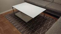 Soffbord vitt glas 50x70 