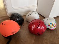 5 st skid/skridskohjälmar barnstorlek