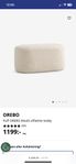 Puff OREBO 84x45 offwhite teddy