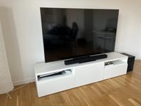 IKEA BESTÅ TV-bänk 180x42x39 – vit med Västerviken luck