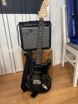 Elgitarr med förstärkare