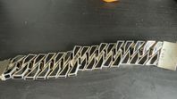 Armband silver och svart sten. 