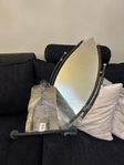 Hallspegel med hylla, Mangel UPO M730, Lampa, Svarta ramar