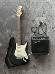 Squier elgitarr + Squier förstärkare