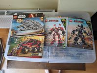 Stora mängder lego med instruktionsböcker