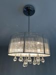 Taklampa med kristal-look, silver