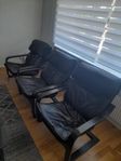 Gungfåtölj av äkta läder