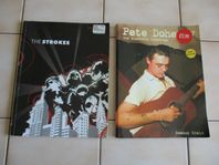 The Strokes + Pete Doherty. 2 st Musik-böcker. Eng text.