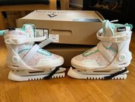 Skridskor, jr, justerbara strl 37-40. Vit/rosa