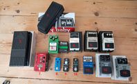 Diverse effektpedaler gitarr, Boss, Dunlop, Ibanez mm