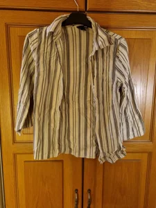 Gråvitrandig damskjorta H&M 