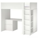 Ikea loftsäng Småstad med förvaring och skrivbord