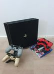 PS4 Pro + 4st handkontroller + 2 spel