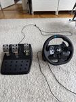 Logitech G923 ratt + pedaler – knappt använd!