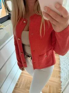 Kavaj/kofta klarröd Hampton Republic storlek M