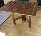 Utebord massivt trä fällbart