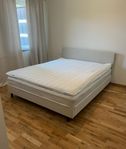 Dubbelsäng 160x200cm med memory foam madrass (nyskick)