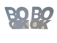 Två vackra bokstöd/bokhållare i vitt metall-Bokstöd-"BO