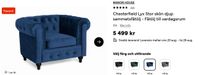Två för En - Blå Chesterfield fåtöljer 