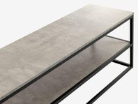 HELT NY Bänk betong/svart 120 x 46 x 40 cm