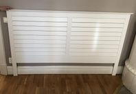 Sänggavel i massiv bok - Vit - 190cm