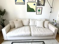 Sweef Valen soffa 224 i sand (linneblandning)