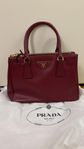 Prada small galleria bag in burgundy