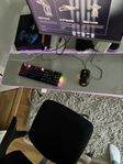 trådlöst keyboard, mus och musmatta med led lampor
