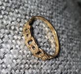 Ring med bismarck länk, 18k guld