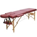 Massagebänk med tillbehör & fodral – hopfällbar & porta