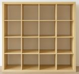 IKEA Kallax bokhylla – 4x4, björkfanér