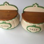 Gustavsberg Pyro grön nr 93 mjöl och salt