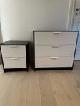 byrå & sängbord från Ikea