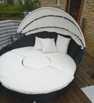 Rund solsäng 180 cm