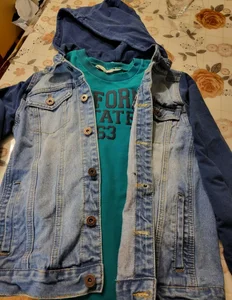 Jeans jacka och Långärmad tröja i pack
