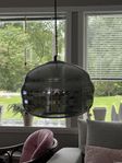 Rökfärgad glas lampa