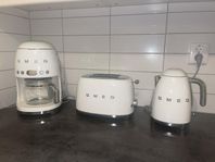 SMEG vattenkokare, brödrost och kaffebryggare