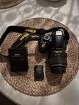 Nikon D3100 med objektiv