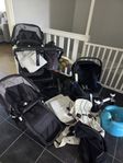 Bugaboo Donkey5 duo, Britax Römer babyskydd, babybjörn